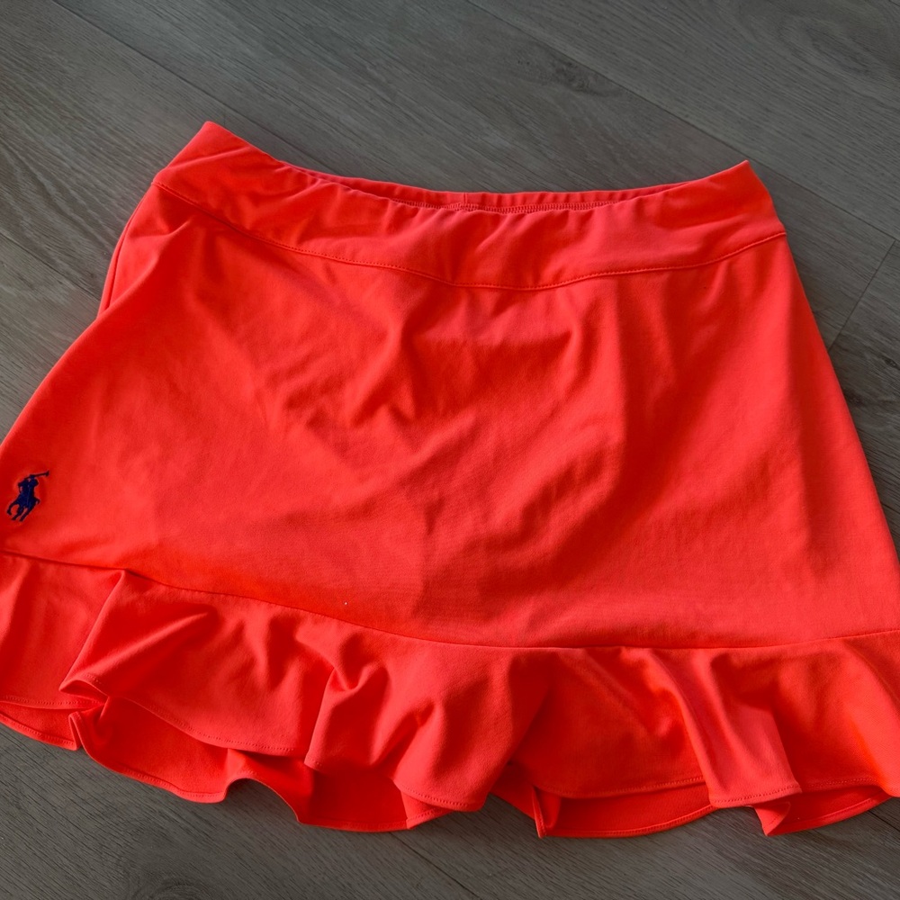 Ralph Lauren Bright Orange/Red Tennis Mini Skirt